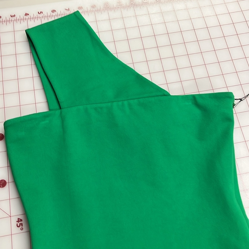 SUPERDOWN NWT "Rockie" Party Bodycon One Shoulder Bright Green Mini Dress SZ M - Picture 7 of 15